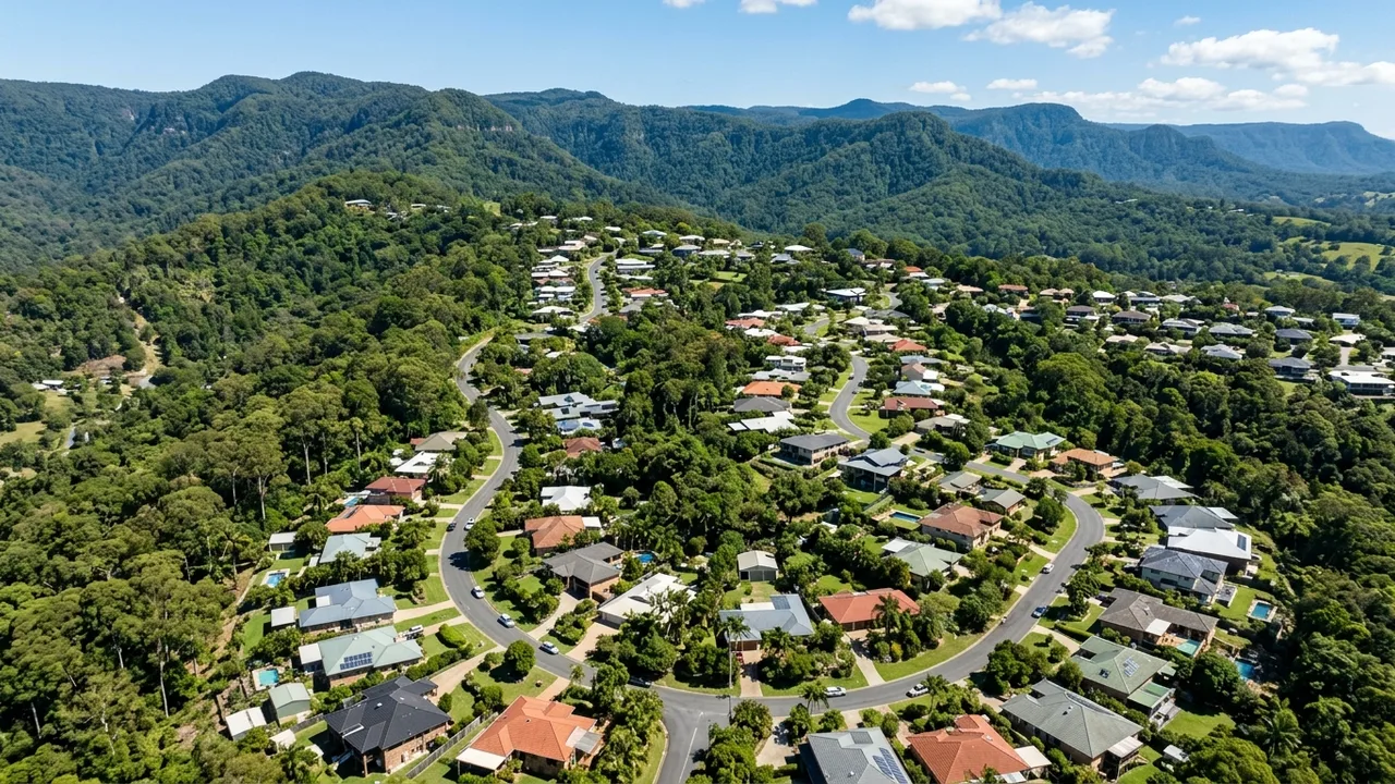 Gold Coast hinterland residential area