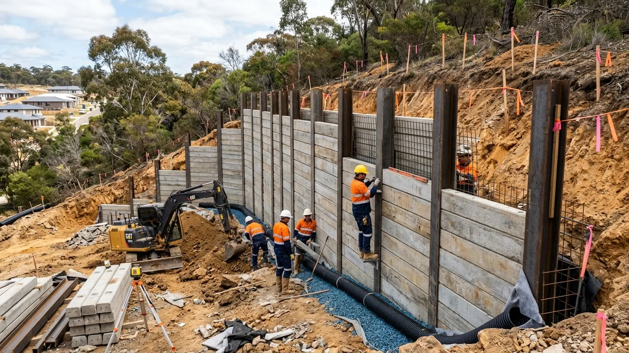Engineered & Council-Approved Retaining Walls on a Gold Coast residential block